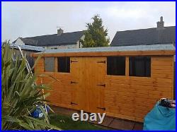 14'X8' Wooden Garden Shed T&G DELIVERED & INSTALLED Heavy Duty Workshop Store
