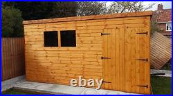 18'X10' Wooden Garden Shed Large Shiplap Heavy Duty INSTALLED Workshop Hut Store