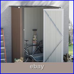 5ft x 3ft Outdoor Storage Shed Steel Garden Shed with Lockable Door for Garden