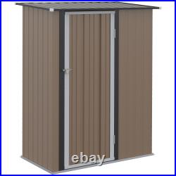 5ft x 3ft Outdoor Storage Shed Steel Garden Shed with Lockable Door for Garden