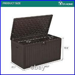 870L Garden Storage Box Extra Large Outside Cushion Boxes Outdoor Tool Container