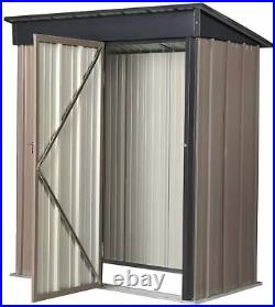 8X4FT 6X4FT Metal Garden Shed Large Outdoor Tool Storage House WITH FREE BASE