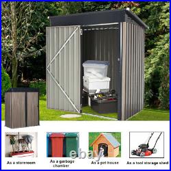 8x4 6x4ft Metal Garden Shed Outdoor Storage House Heavy Duty Tool Organizer Box