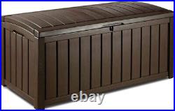 Brown XXL Large Outdoor Storage Shed Garden Furniture Lockable Waterproof Box
