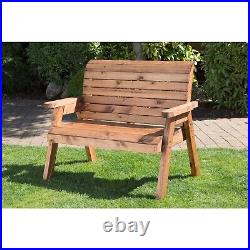 Charles Taylor 2 Seater Wooden Garden Bench Hand Made Traditional SPECIAL OFFER