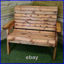 Charles Taylor Hand Made Traditional 2 Seater Wooden Garden Bench Furniture