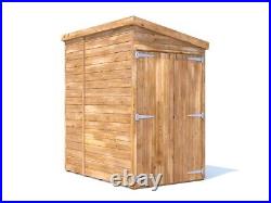 Dunster House Heavy Duty Wooden Garden Shed 1.2m x 1.8m Storage Overlord Pent