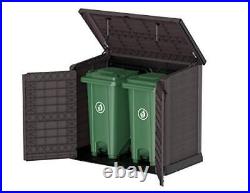 Duramax Cedargrain StoreAway 1200L Plastic Garden Storage Shed/ Flat Lid