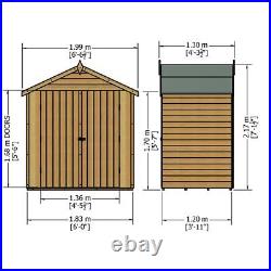 Garden Outdoor Storage Overlap 6ft x 4ft Wooden Apex Shed FREE DELIVERY