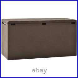 Garden Storage Box 114cm Outdoor Cushion Deck Chest Anthracite/Brown vidaXL