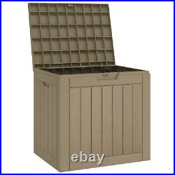 Garden Storage Box Brown 55.5x43x53 Polypropylene M5R7