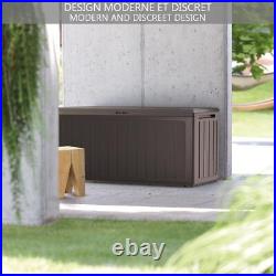 Garden Storage Box, Large, 280L Waterproof, Brown
