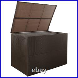 Garden Storage Box Weather Resistant Black 150x100x100 cm Poly Rattan