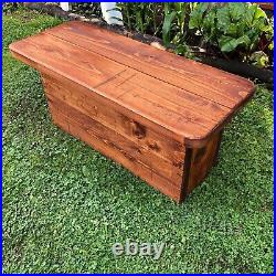 Handmade Wooden Garden Bench With Storage Compartment