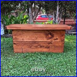 Handmade Wooden Garden Bench With Storage Compartment