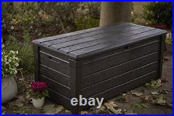 Keter Brightwood Outdoor Storage Box Garden Furniture 145 X 69.7 X 60.3 Cm Brow