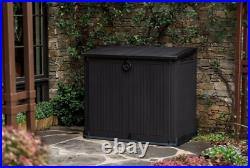 Keter Store It Out Midi 880L Outdoor Garden Storage Box & Wheelie Bin Shed Brown