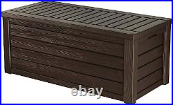 Keter Westwood 570L Outdoor 75% recycled Garden Furniture Storage Box Brown