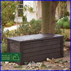 Keter Westwood 570L Outdoor 75% recycled Garden Furniture Storage Box Brown