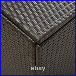 Large Outdoor Garden Storage Box Plastic Rattan Container Chest Lid case