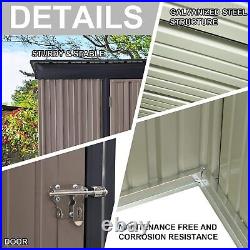 Metal Garden Shed 5x3ft 6X4ft 8X4ft Outdoor Garden Storage House WITH FREE BASE