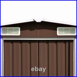 Metal Garden Shed Outdoor Storage House Heavy Duty Tool House Organizer Carports