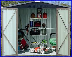 Metal Garden Shed Sheds 4 X 6 Apex Roof Outdoor Storage Tool House Lockable