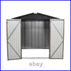 Metal Garden Shed Utility Tool Storage Box House 3X5FT, 4X6FT, 6X8FT