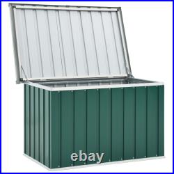 Metal Garden Storage Box Utility Chest Trunk Shed Store Toolbox Hinged Lid