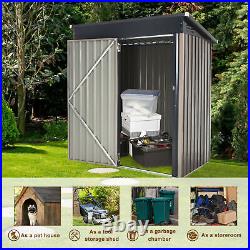 Metal Steel Sheds Garden Storage Shed with Door Ventilation Grey Green Sturdy