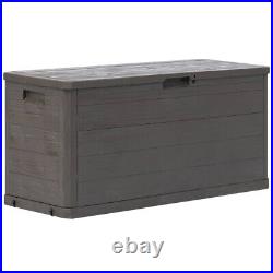 NNEVL Garden Storage Box Brown 120x50x60 cm Poly Rattan