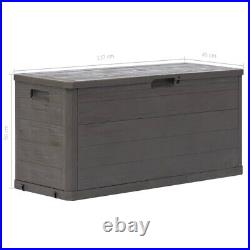 NNEVL Garden Storage Box Brown 120x50x60 cm Poly Rattan