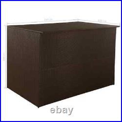 Outdoor Garden Storage Cushion Box Chest Poly Rattan Patio Chest Trunk Container