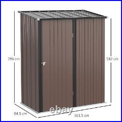 Outdoor Storage Shed Steel Garden Shed with Lockable Door for Backyard