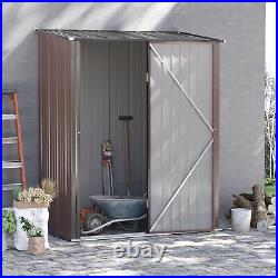 Outdoor Storage Shed Steel Garden Shed with Lockable Door for Backyard Patio Lawn