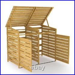Outdoor Wooden Wheelie Bin Store Garden Cupboard Shed Dustbin Storage Cover Unit