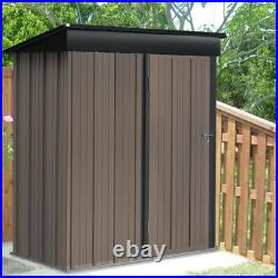 Pent Style Roof Garden Shed Tool Storage Unit Locker Small House 5 x 3ft Brown