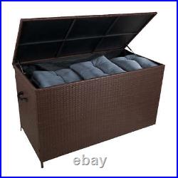 Rattan Garden Storage Brown Box & Waterproof Carry Bag Large Cushion Blanket