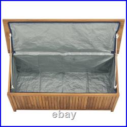 Solid Wood Teak Garden Storage Box Pillow Blanket Chest Multi Sizes vidaXL