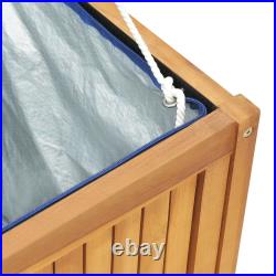 Solid Wood Teak Garden Storage Box Pillow Blanket Chest Multi Sizes vidaXL