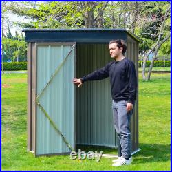 Steel Garden Shed Outdoor Storage House Heavy Duty Tool Organize Box Wood Effect