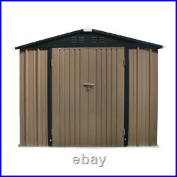 Storage Garden Shed Apex Roof Free Foundation Tool Box With Base 6X8FT