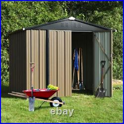 Storage Garden Shed Apex Roof Free Foundation Tool Box With Base 6X8FT
