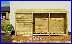Tool and Log Store Wooden Garden Storage Shed