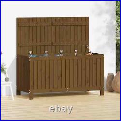 VidaXL Garden Storage Box Honey Brown 121x55x64 cm Solid Wood Pine UK BDY