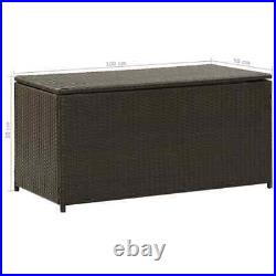 VidaXL Garden Storage Box Poly Rattan 100x50x50 cm Brown GHB