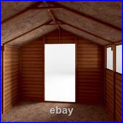 Waltons 10x8 Wooden Garden Shed Overlap Apex Storage Double Door Windows 10ft8ft