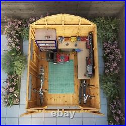 Waltons 10x8 Wooden Garden Shed Workshop Shiplap T&G Double Door Window 10ft 8ft