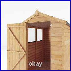 Waltons 6x4 Wooden Garden Shed Overlap Apex Single Door Windows Storage 6ft 4ft