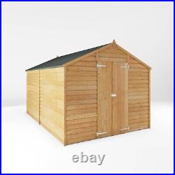 Waltons Garden Shed Overlap Apex Wooden Windowless Storage Shed 12 x 8 12ft 8ft